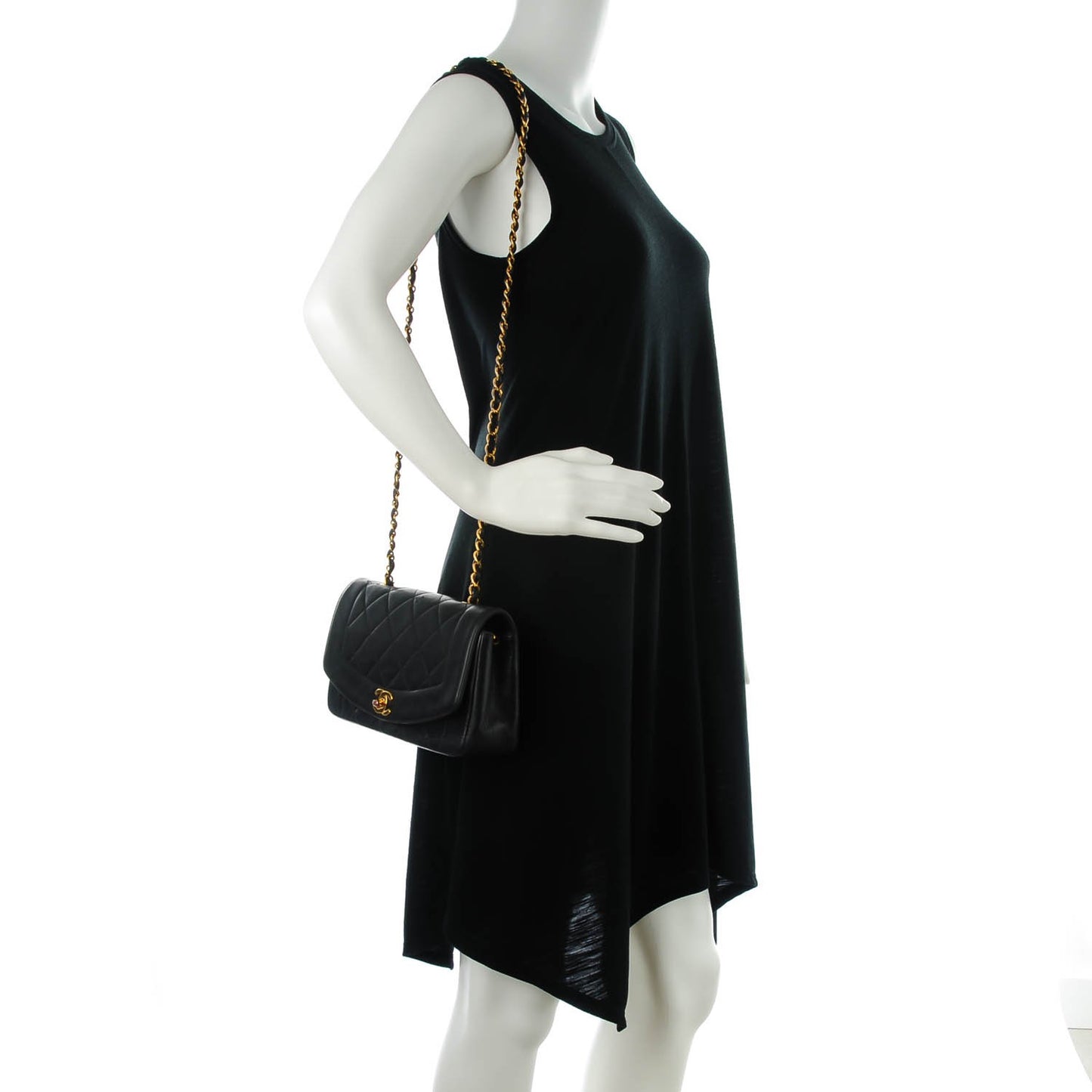 Lambskin Quilted Small Single Flap Black