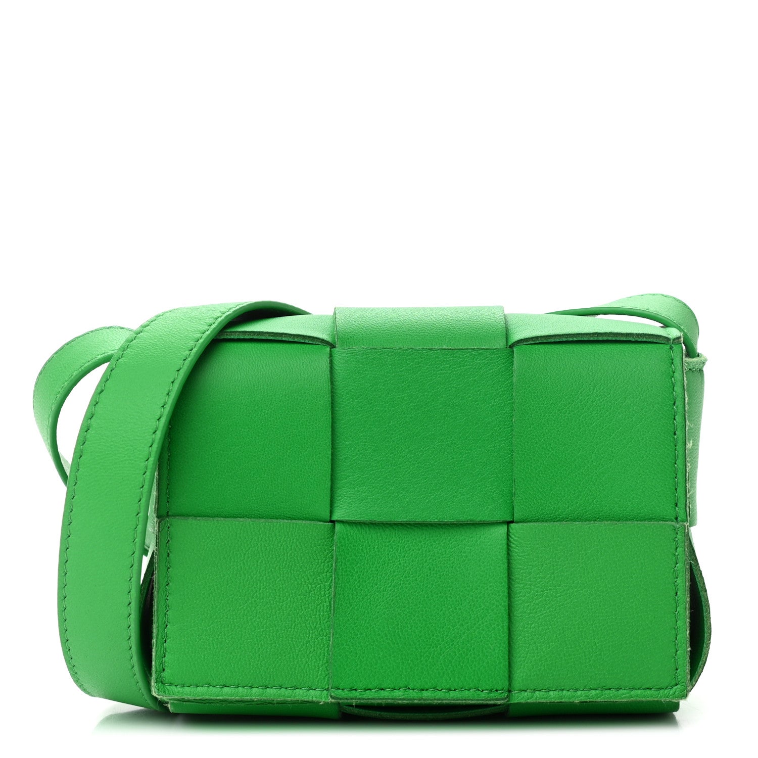 Bottega Veneta Lambskin Maxi Intrecciato Extra Mini Cassette Crossbody Bag Parakeet 1 of 8