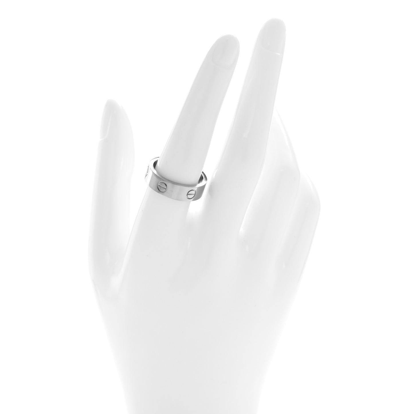 18K White Gold 6mm LOVE Ring 58 8.25