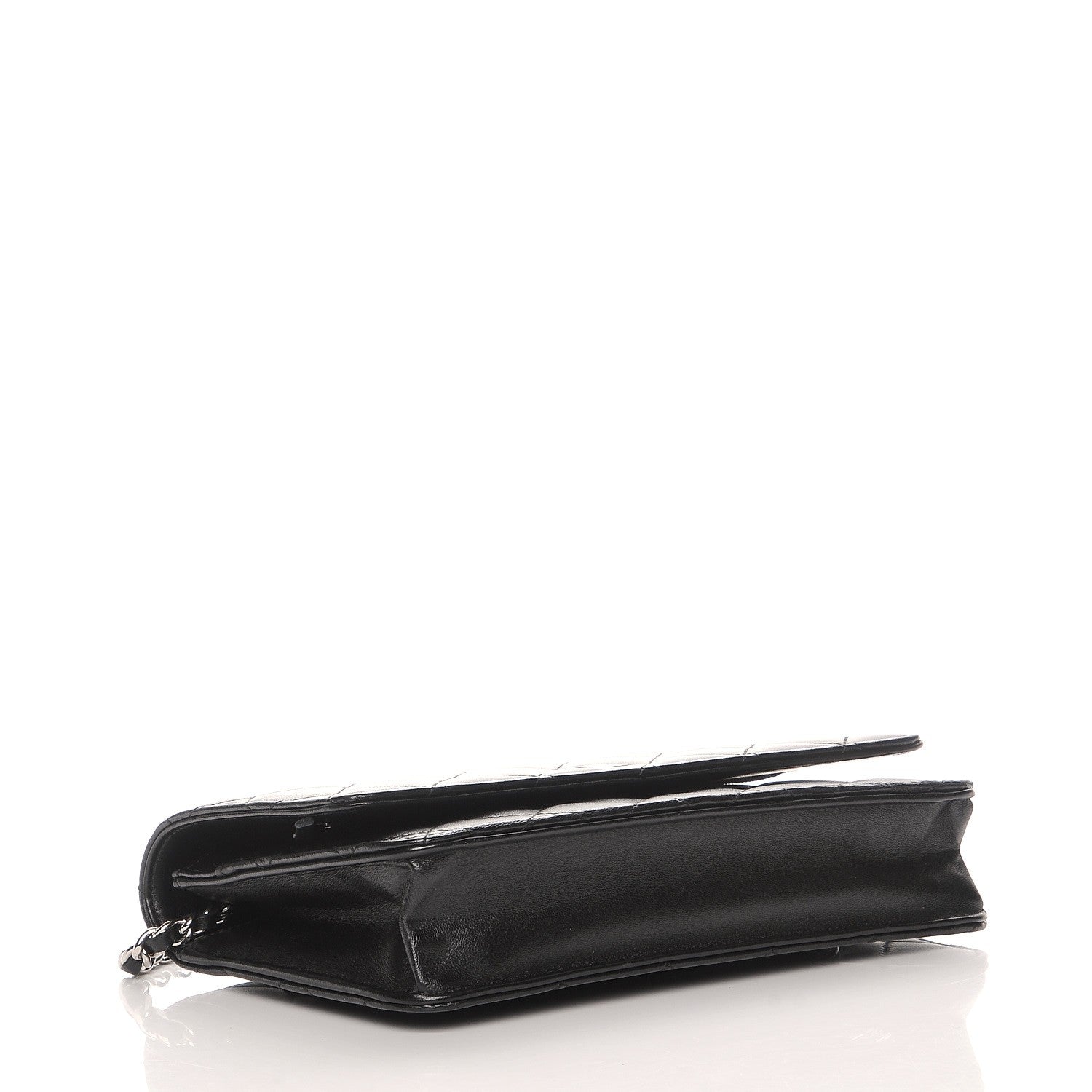 Chanel Lambskin Quilted Wallet On Chain WOC Black 4 of 8