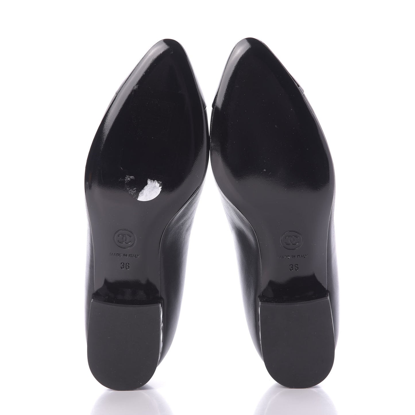 Lambskin Patent CC Cap Toe Mocassin Loafer 36 Black