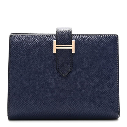 Hermes Epsom Bearn Compact Wallet Bleu Saphir 1 of 8