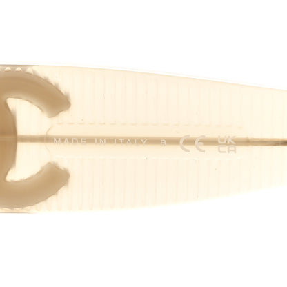 Chanel Acetate Rectangle Sunglasses 5493 Light Yellow Light Yellow 6 of 8