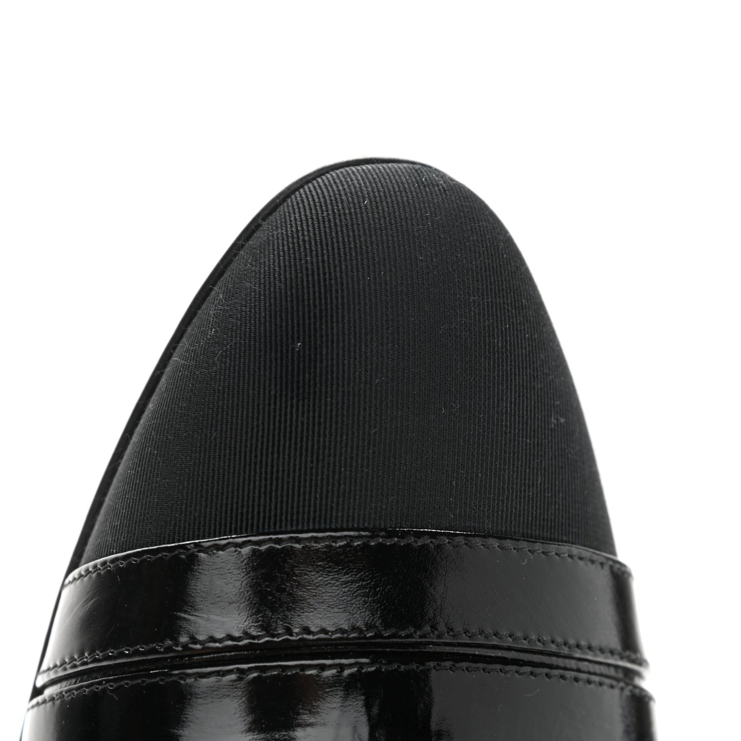 Patent Grosgrain Mocassin Loafers 39 Black