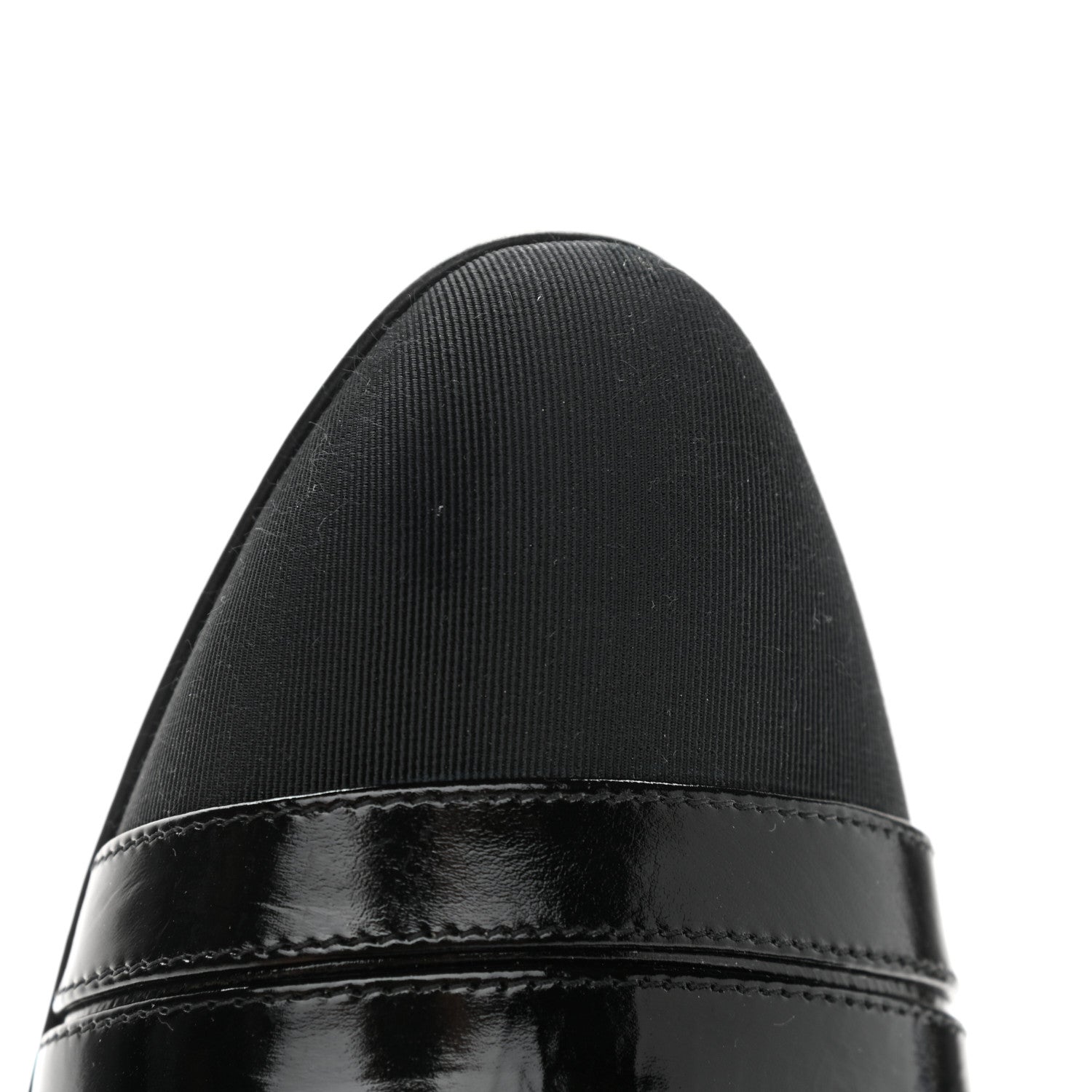 Chanel Patent Grosgrain Mocassin Loafers 39 Black 9 of 11