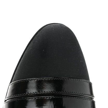 Chanel Patent Grosgrain Mocassin Loafers 39 Black 9 of 11
