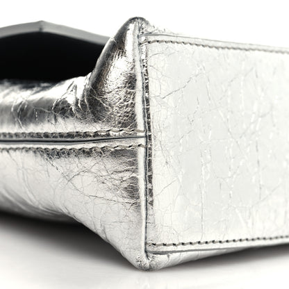 Balenciaga Metallic Calfskin Downtown Chain Shoulder Bag XS Silver 9 of 10
