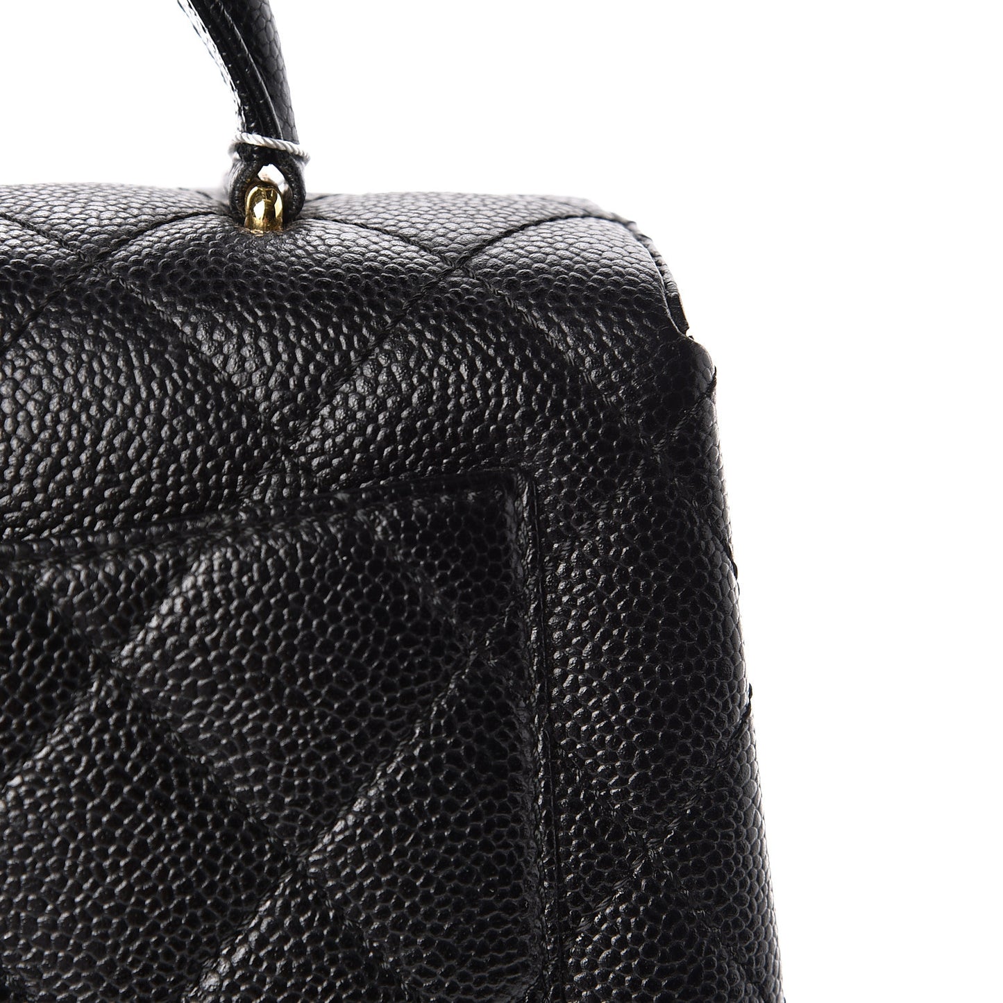 Caviar Quilted Jumbo Kelly Flap Black
