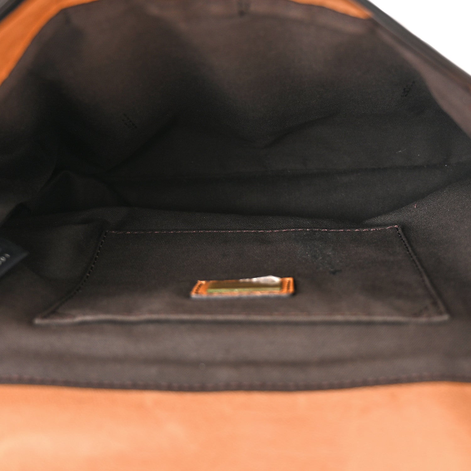 Fendi Nappa Patent B Bag Osso Black 5 of 14