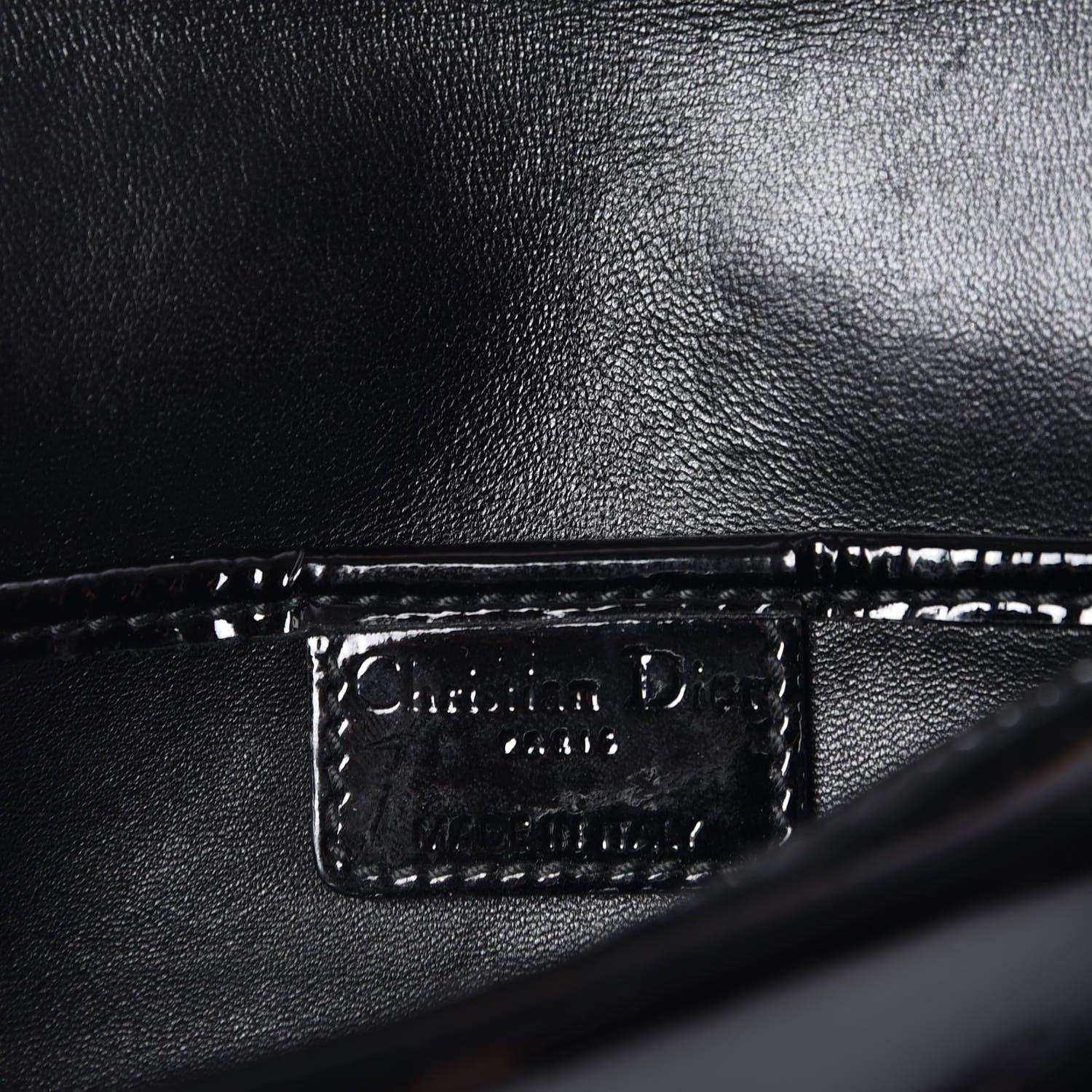 Christian Dior Patent Cannage Lady Dior Convertible Clutch Black 6 of 7