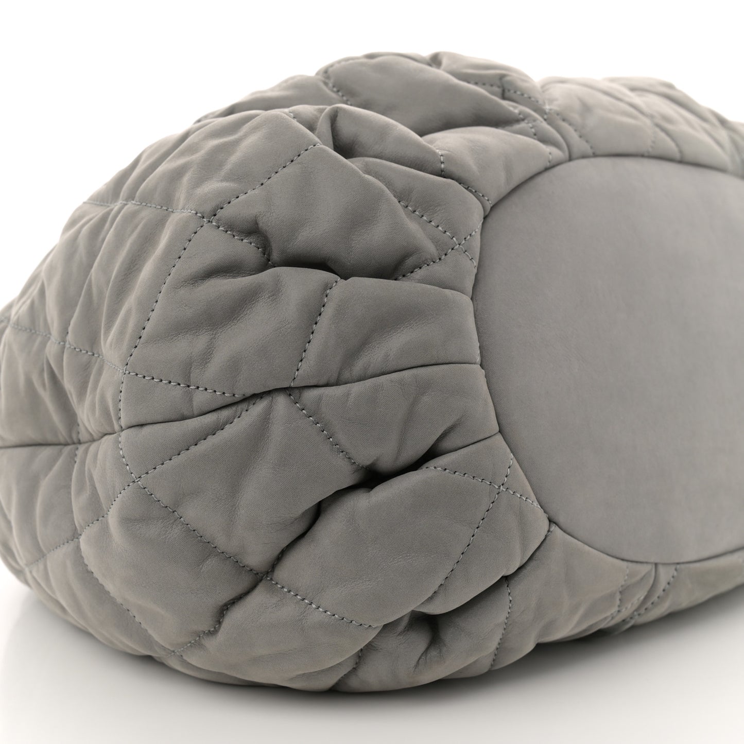 Iridescent Calfskin Quilted Small In The Mix Tote Grey