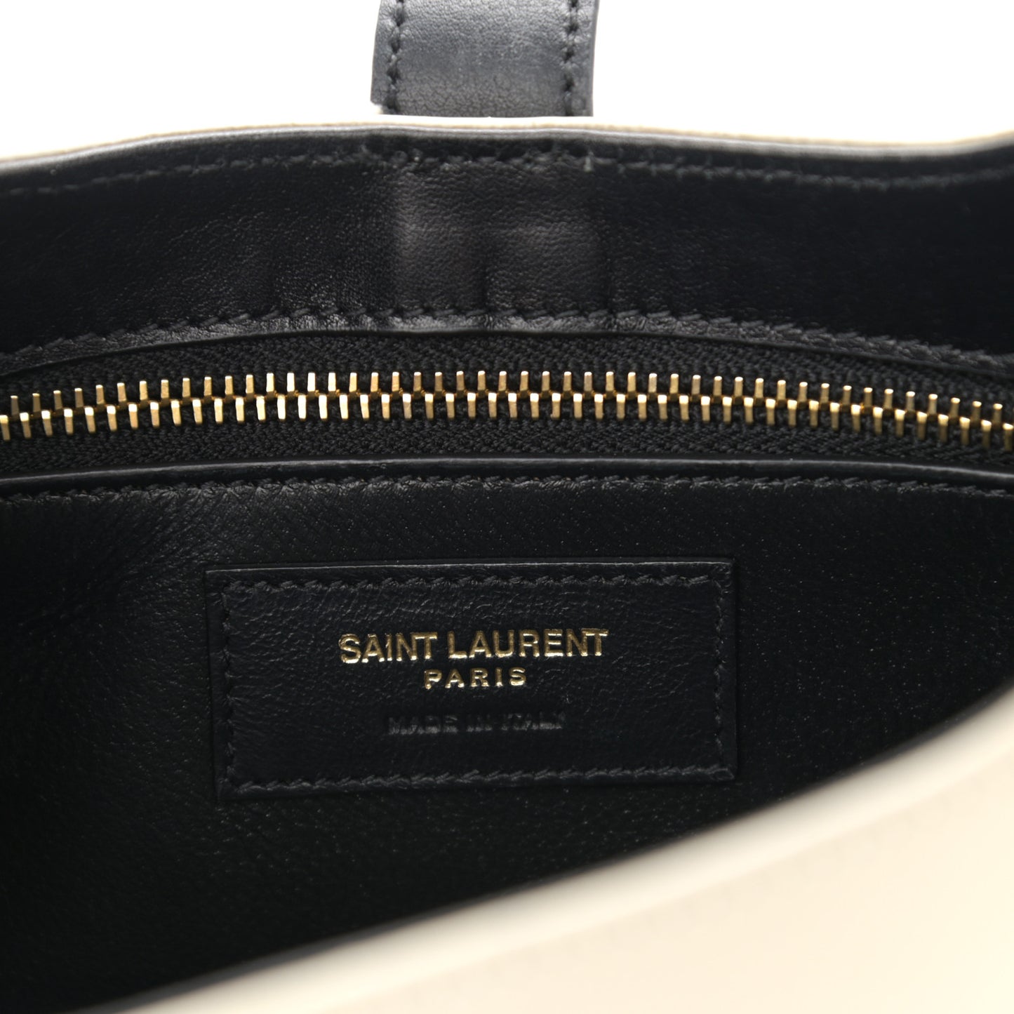 Shiny Calfskin Le Fermoir Hobo Blanc Vintage Black