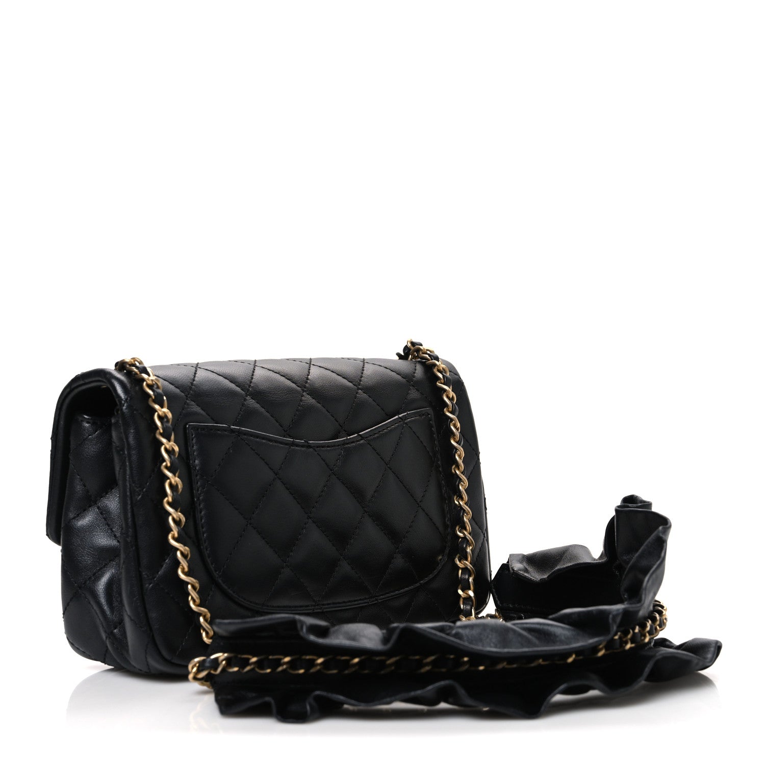 Chanel Lambskin Quilted Mini Romance Rectangular Flap Black 3 of 10