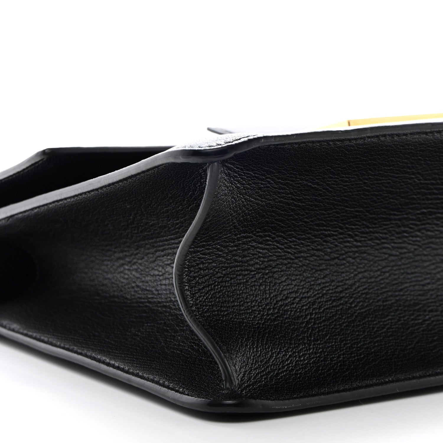 Tom Ford Shiny Goatskin Medium 001 Top Handle Bag Black 7 of 13