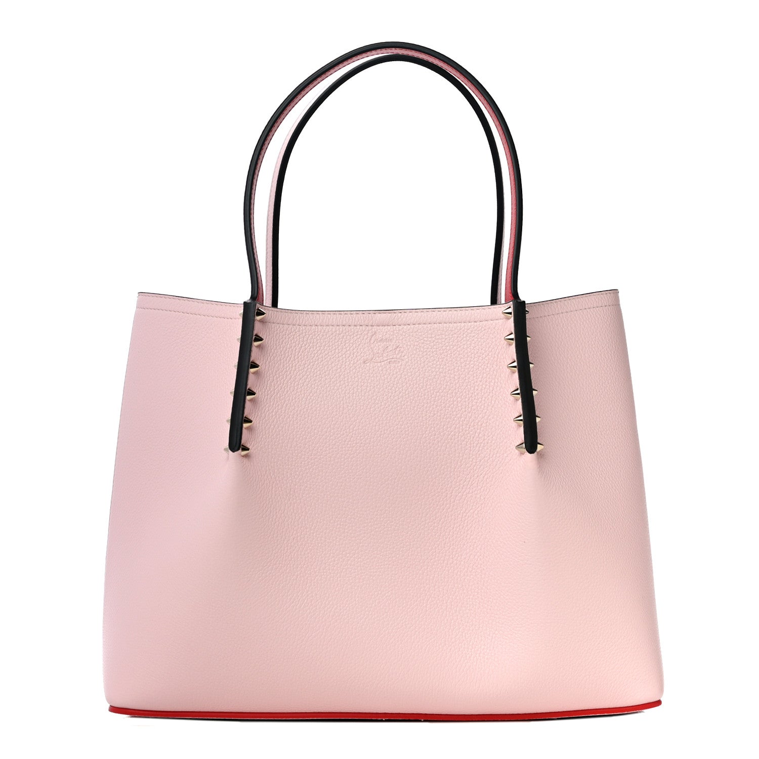 Christian Louboutin Calfskin Spiked Small Cabarock Shopper Tote Poupee 1 of 9