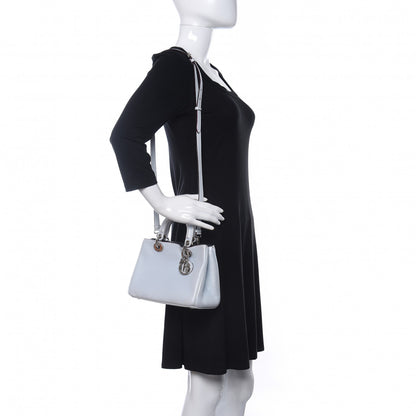 Christian Dior Metallic Bullcalf Mini Diorissimo Tote Light Blue 2 of 9