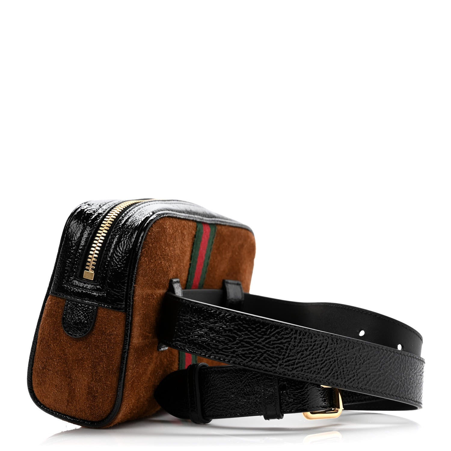 Gucci Suede Small Ophidia Belt Bag 85 34 Brown 3 of 12