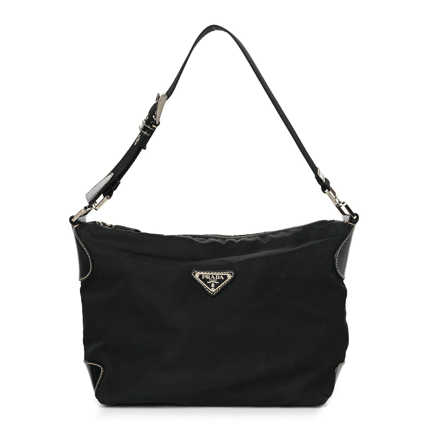 Tessuto Nylon Vitello Hobo Black