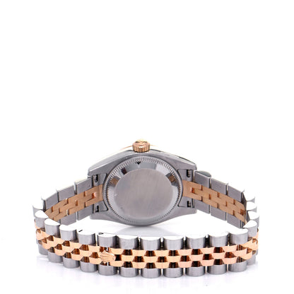 Rolex Stainless Steel 18K Everose Gold Diamond 26mm Oyster Perpetual Datejust Watch Pink Jubilee 179171 3 of 9
