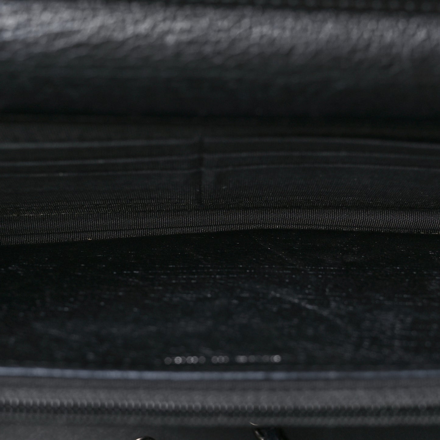Metallic Calfskin Quilted Boy Wallet On Chain WOC Navy Blue