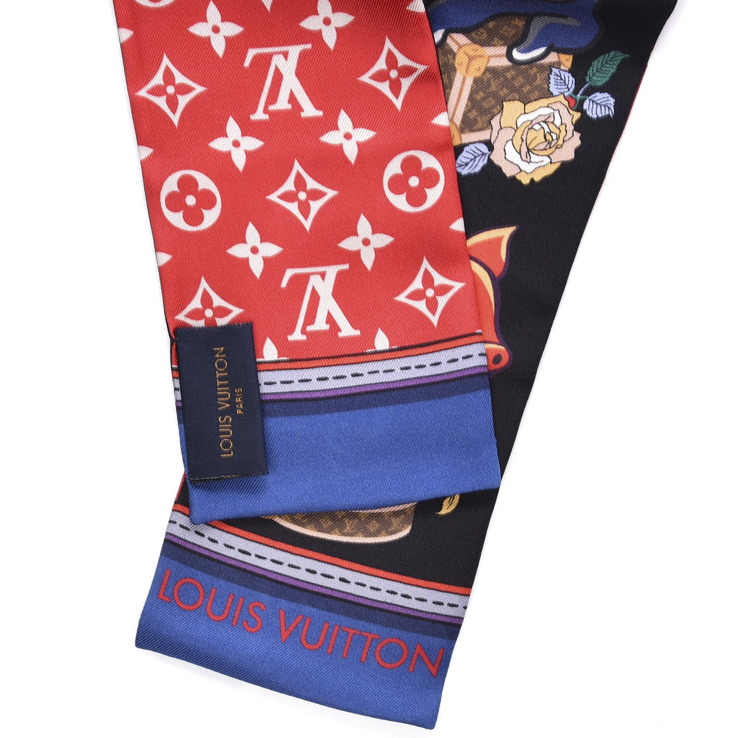Silk Monogram Superstition Bandeau Black