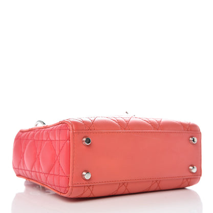 Christian Dior Lambskin Cannage Mini Tri-Color Lady Dior Pink 4 of 12
