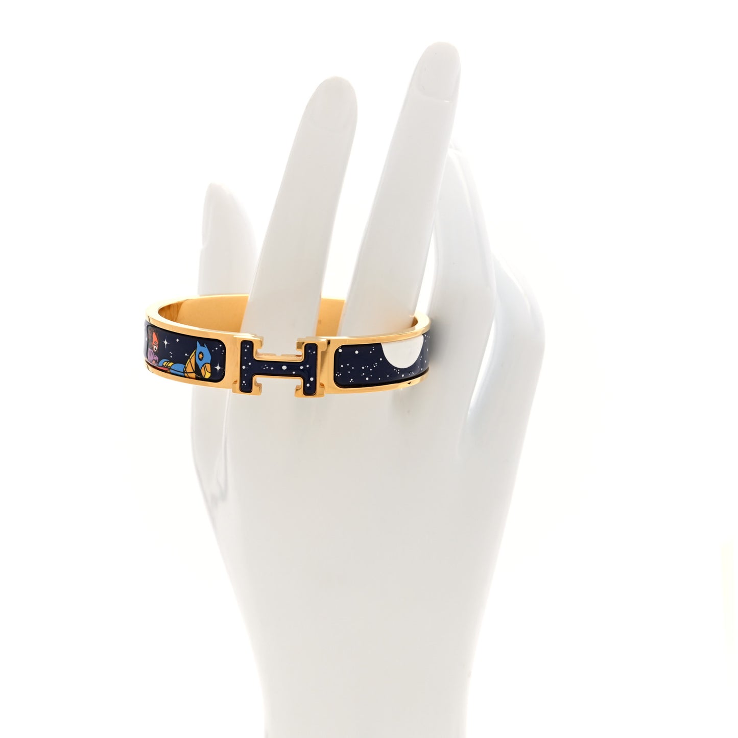 Enamel Narrow Space Derby Clic Clac H Bracelet PM Indigo Multicolor