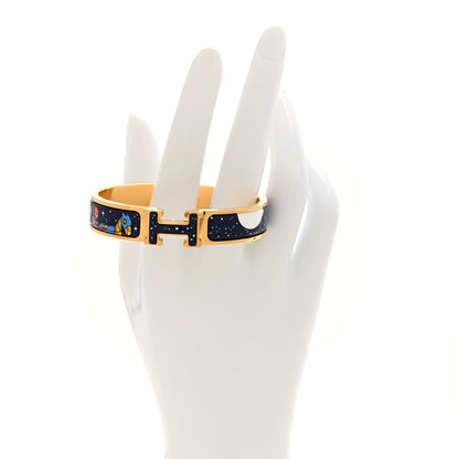 Hermes Enamel Narrow Space Derby Clic Clac H Bracelet PM Indigo Multicolor 2 of 5