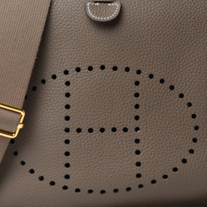 Hermes Taurillon Clemence Evelyne III PM Etoupe 11 of 12