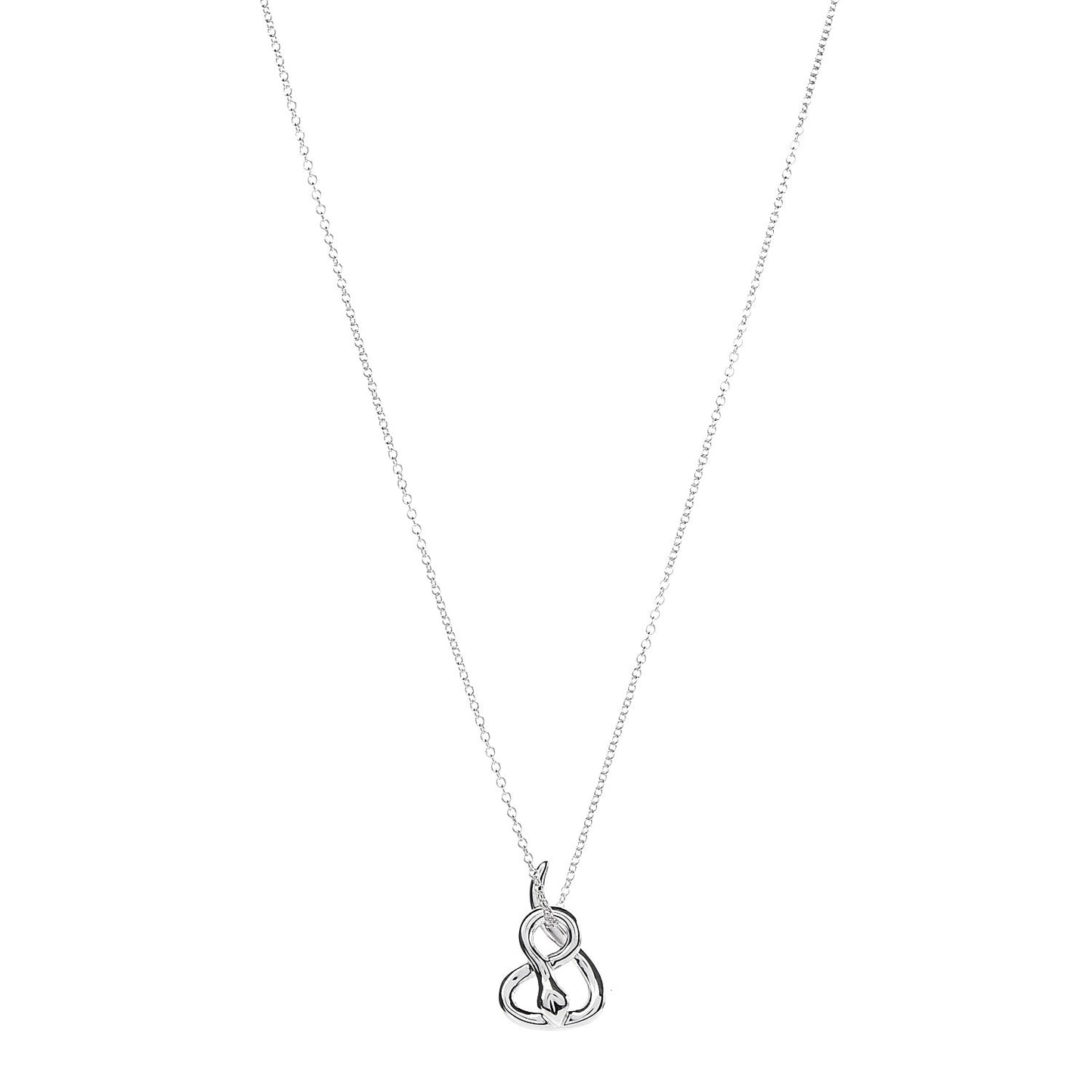 Sterling Silver Elsa Peretti Snake Pendant Necklace