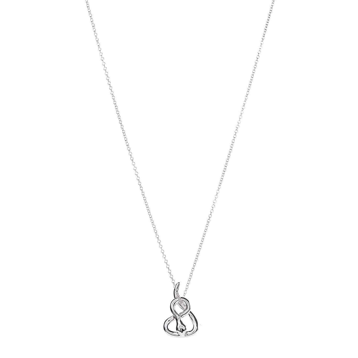 Tiffany Sterling Silver Elsa Peretti Snake Pendant Necklace 1 of 9