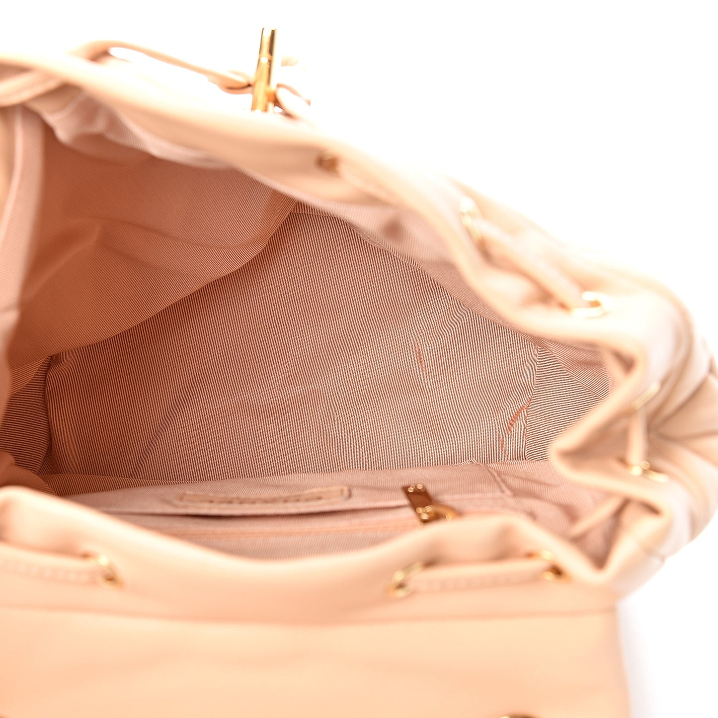 Lambskin Quilted Small Urban Spirit Backpack Beige