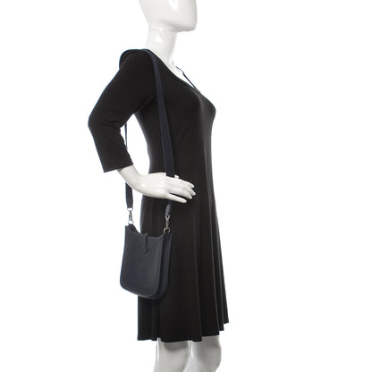 Hermes Taurillon Clemence Evelyne TPM Bleu Nuit 2 of 7