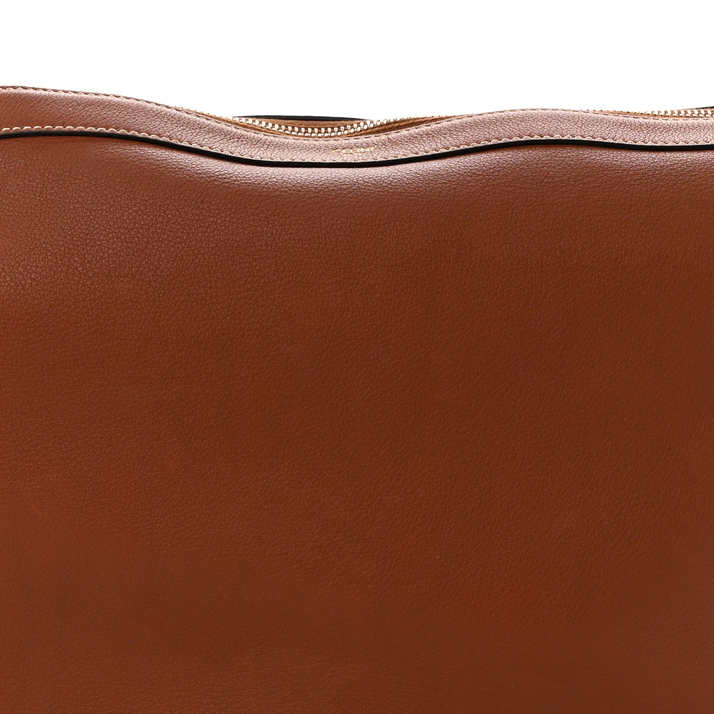 Supple Calfskin Medium Strap Leandre Shoulder Bag Brown