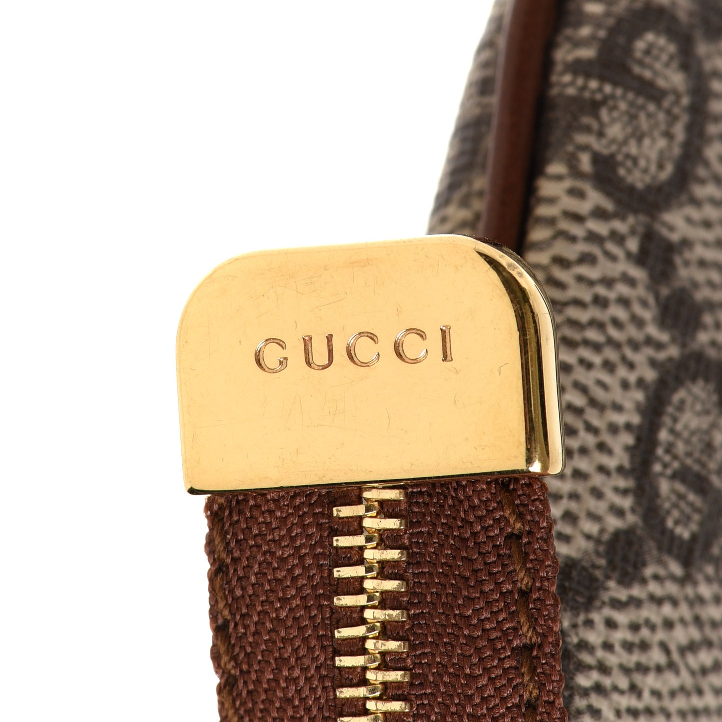 GG Supreme Monogram Key Case Brown
