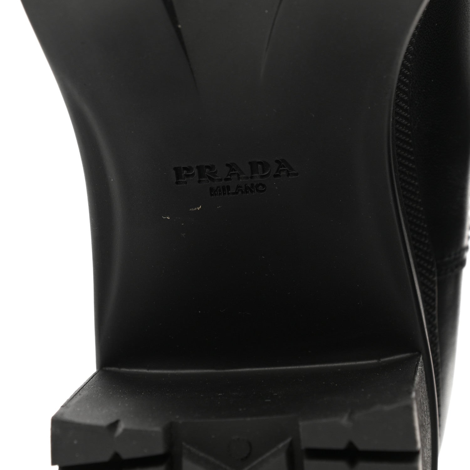 Prada Vitello Montana Lug Sole Chelsea 55mm Boots 37 Black 6 of 8