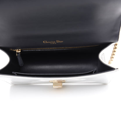 Christian Dior Patent Micro-Cannage Medium Diorama Flap Bag White 5 of 14