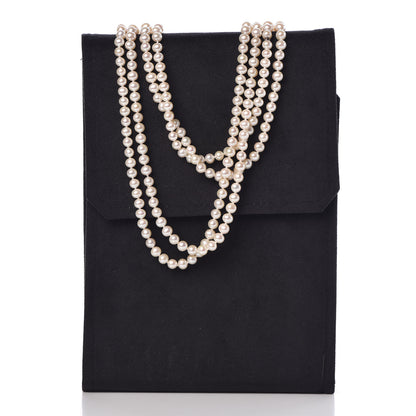 Tiffany Sterling Silver Pearl 6-7mm Ziegfeld Strand Necklace 80" 6 of 6