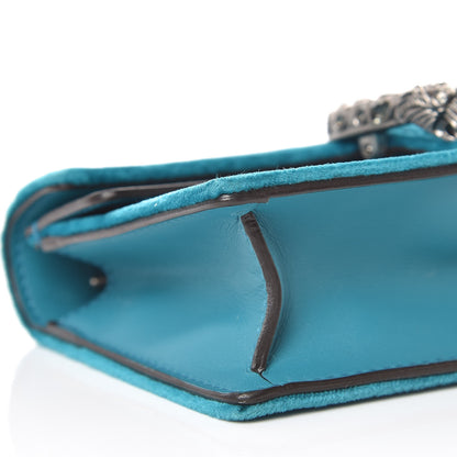 Gucci Velvet Super Mini Dionysus Shoulder Bag Pavone Cyan 7 of 9