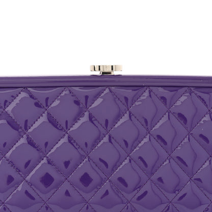 Chanel Patent Quilted Timeless Clutch Purple 8 of 13
