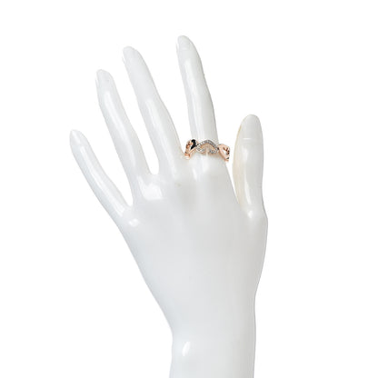 Cartier 18K Pink Gold Diamond Hearts and Symbols Ring 61 9.5 2 of 5