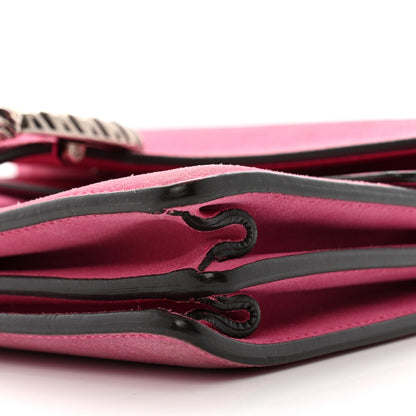 Gucci Suede Vitello Velvet Small Dionysus Shoulder Bag Pink Tropical Flower 11 of 17