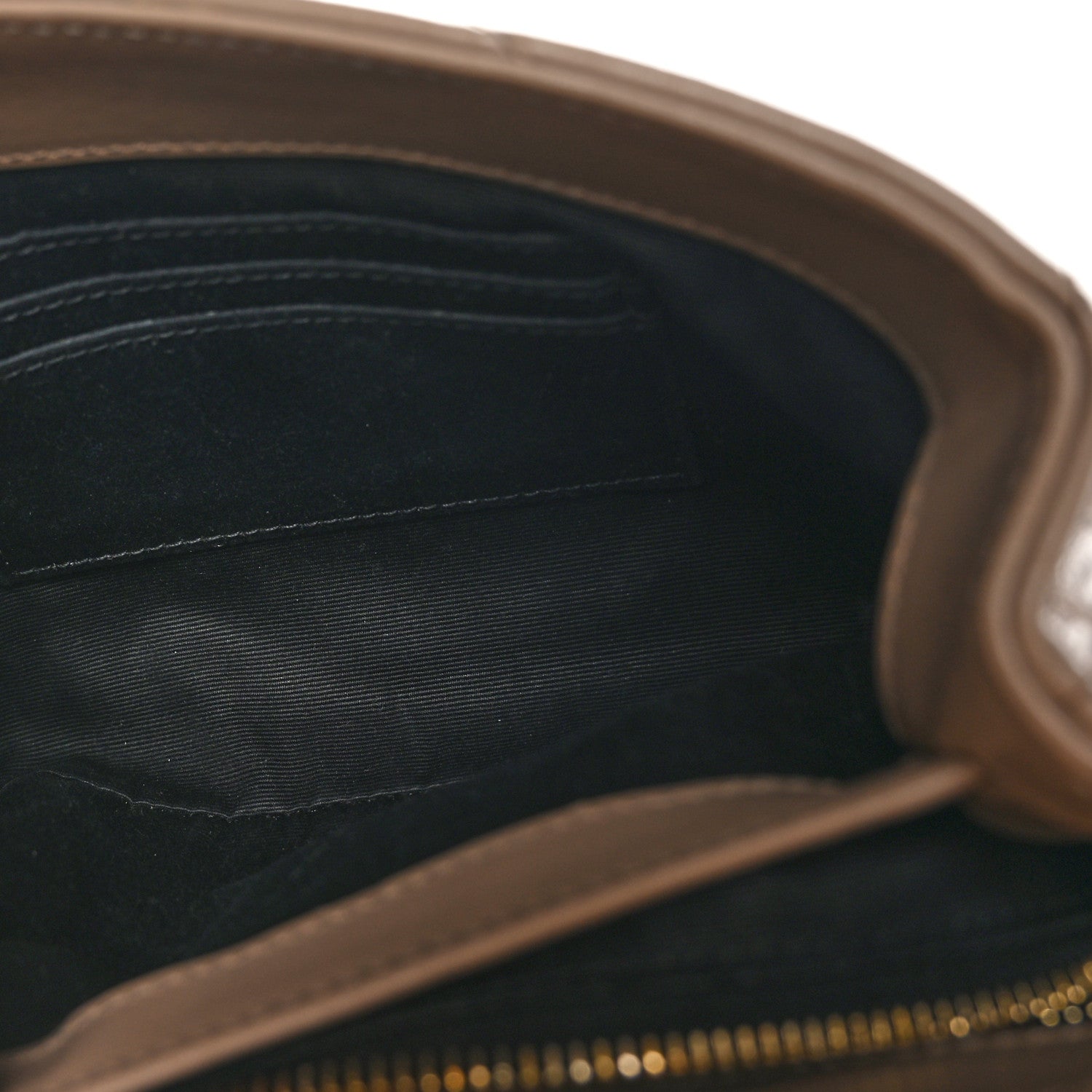Saint Laurent Calfskin Y Quilted Monogram Toy Loulou Crossbody Bag Dark Beige 5 of 10