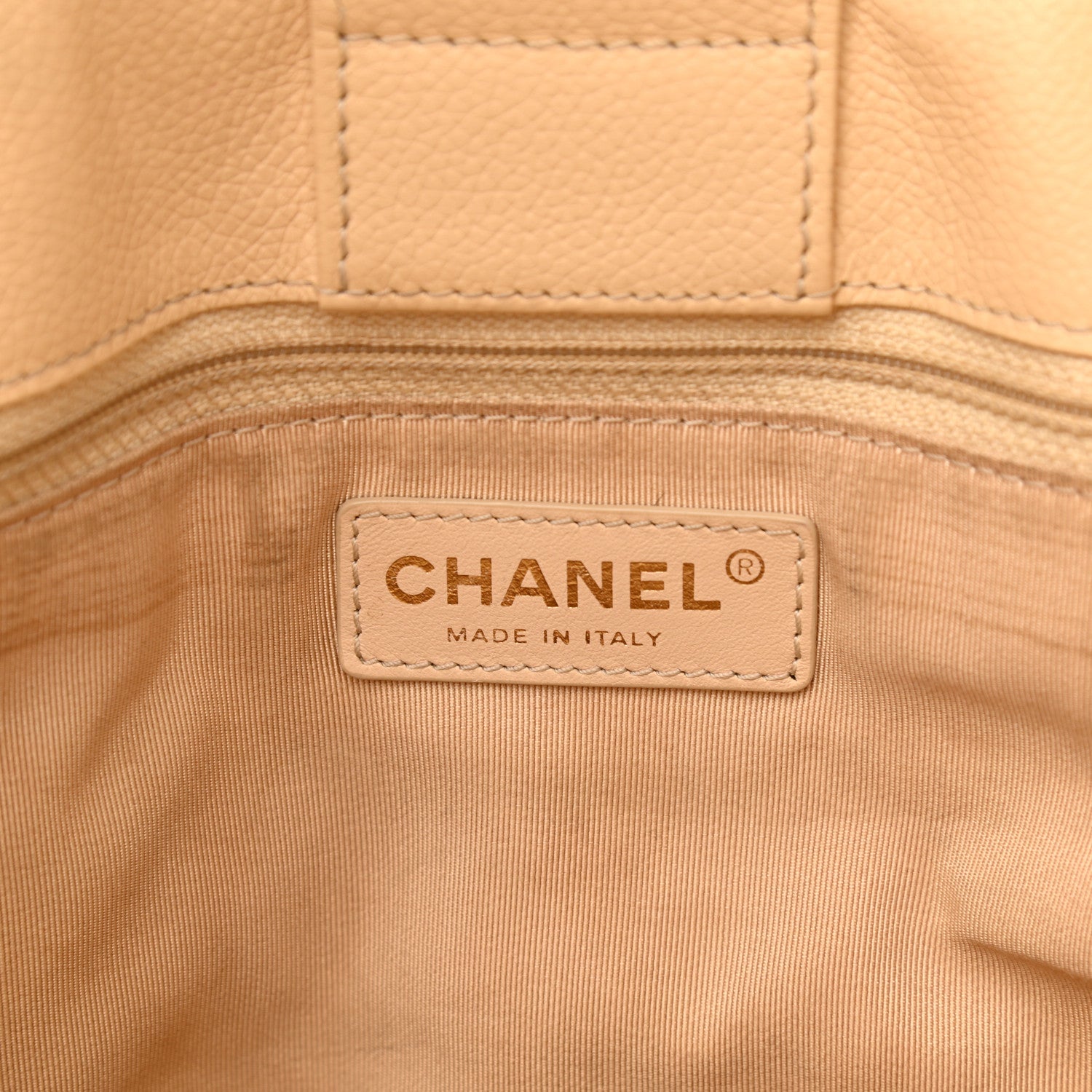 Chanel Calfskin Cerf Executive Shopper Tote Beige 5 of 23