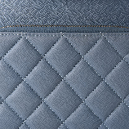 Chanel Caviar Quilted Business Affinity Backpack Light Blue 8 of 14