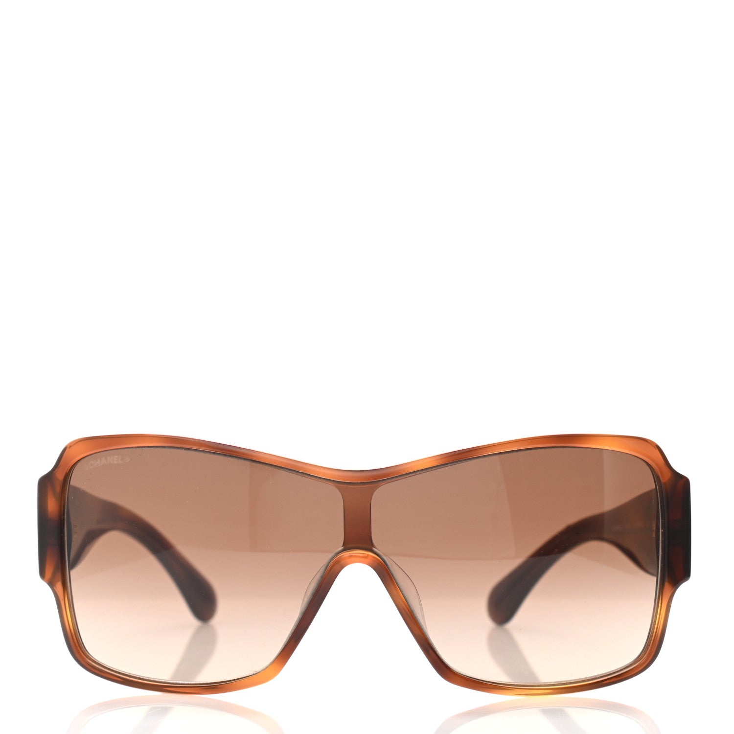 Chanel Acetate Shield Sunglasses 5449-A Dark Tortoise 2 of 7