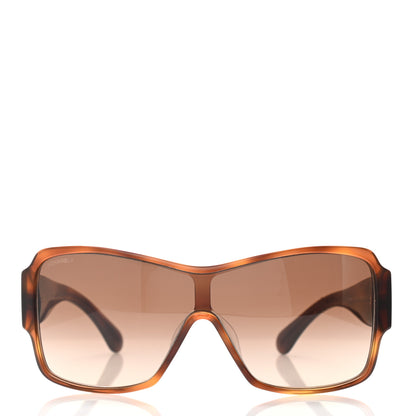 Chanel Acetate Shield Sunglasses 5449-A Dark Tortoise 2 of 7