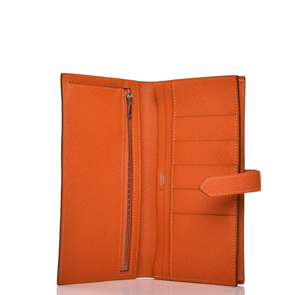 Hermes Epsom Bi Color Bearn Wallet Gold Orange 5 of 8