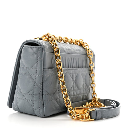 Christian Dior Calfskin Cannage Small Caro Bag Cloud Blue 3 of 10
