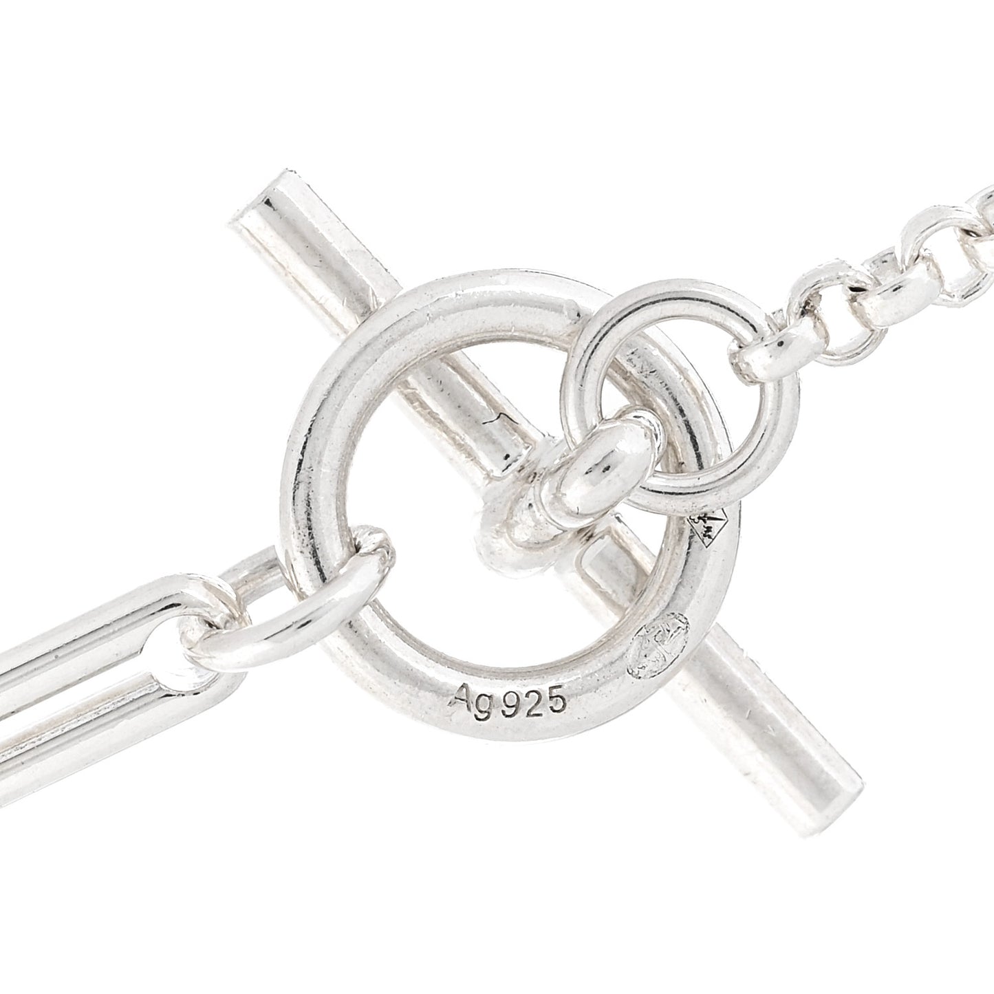 Sterling Silver 18K Rose Gold MM Ex-Libris Long Pendant Necklace